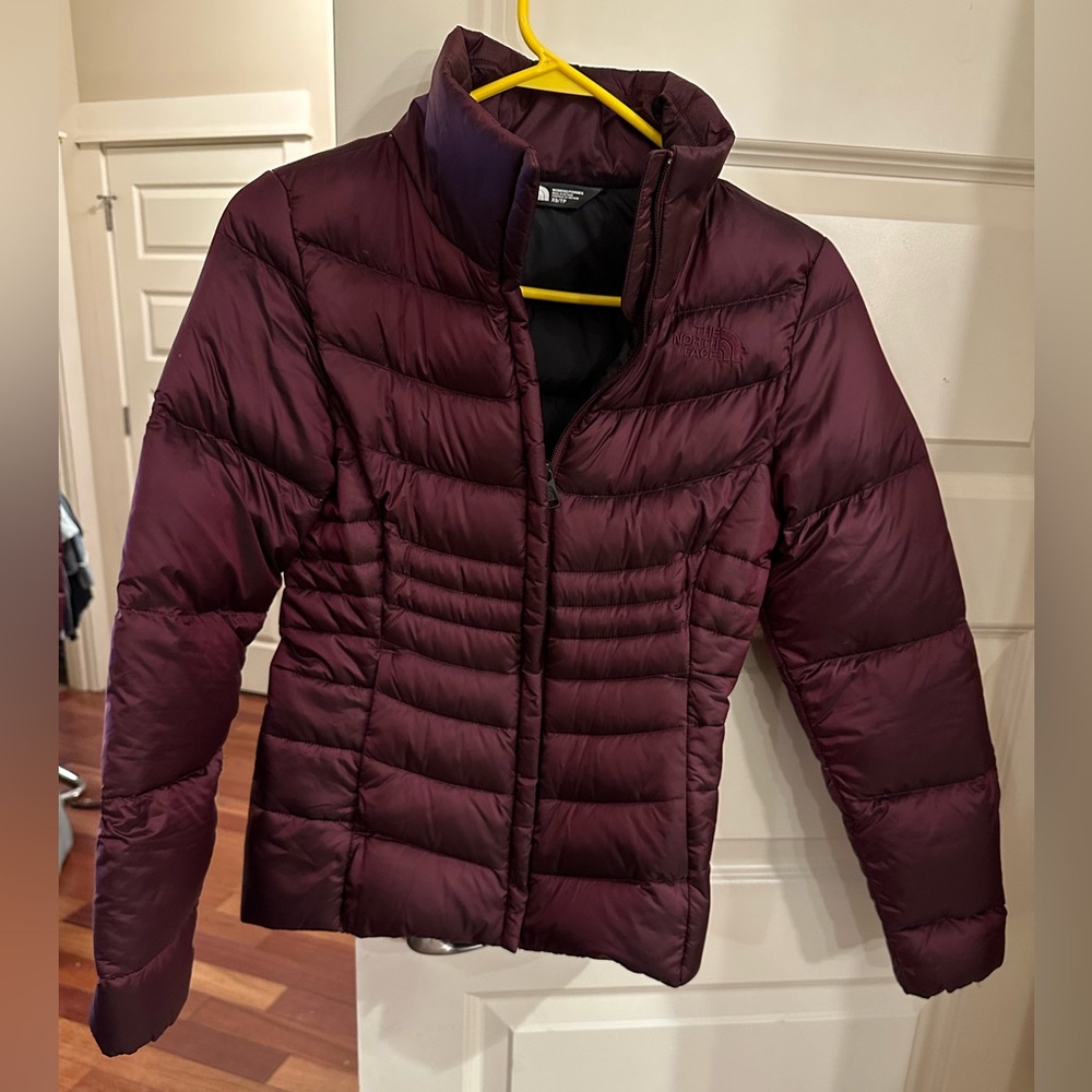 NWOT The North Face Dark Red Aconcagua Down Jacket.  Women’s size XS